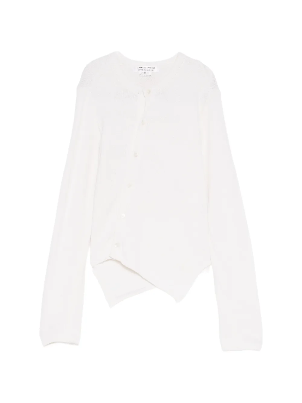 Comme Des Garçons Comme Des Garçons asymmetric cardigan - Weiß