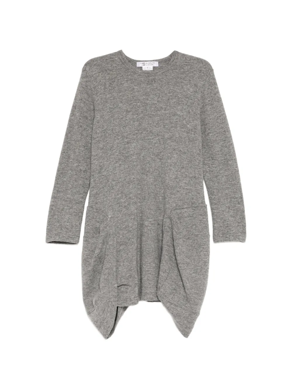 Comme Des Garçons Comme Des Garçons asymmetric pocket-detail sweater dress - Grigio