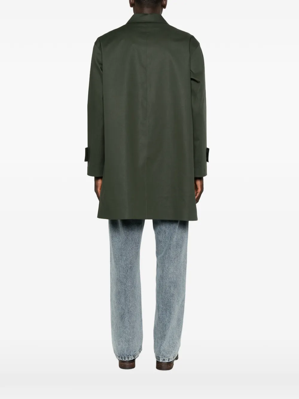 Mackintosh Humbie jas met knoopsluiting Groen