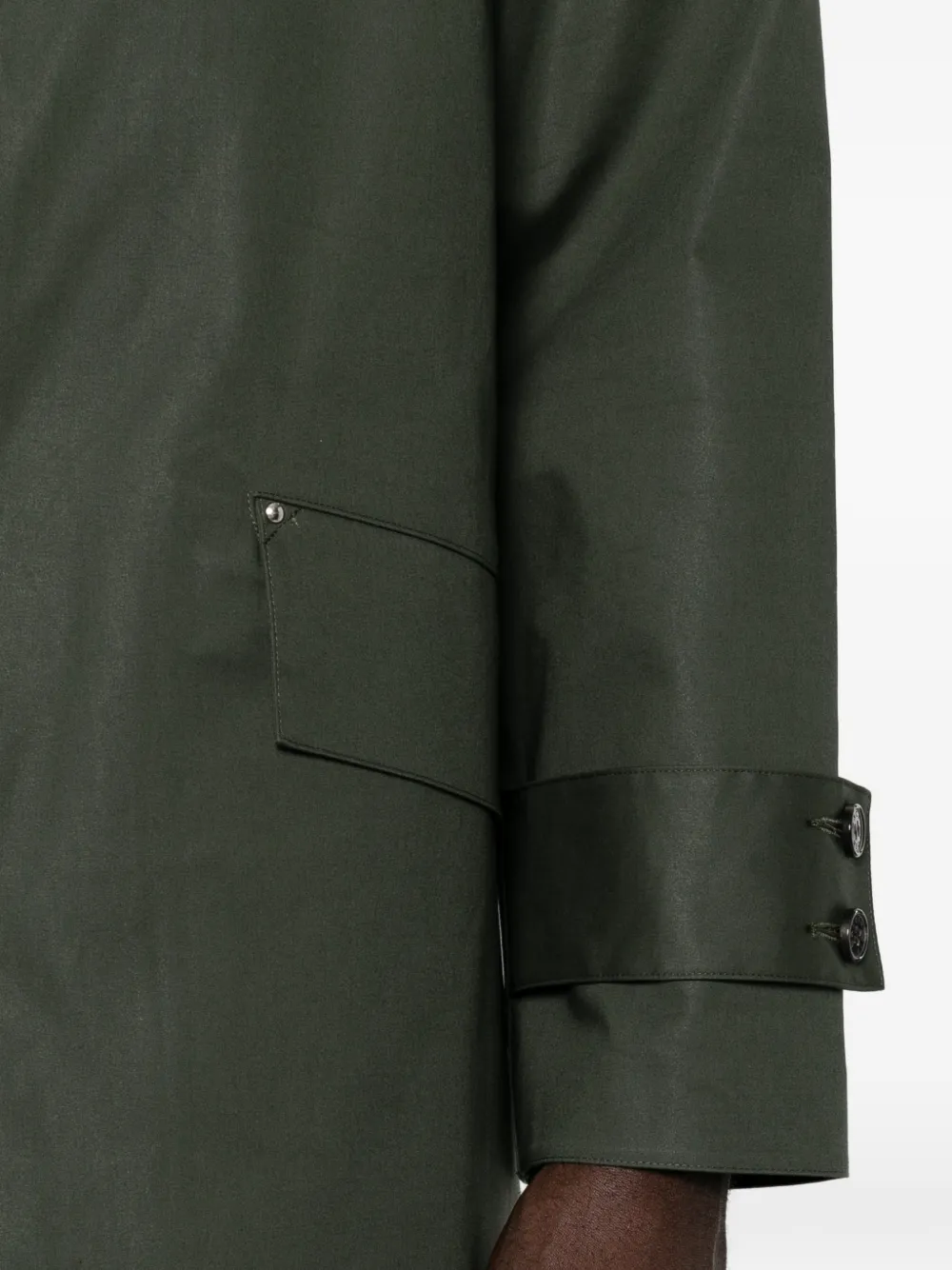 Mackintosh Humbie jas met knoopsluiting Groen