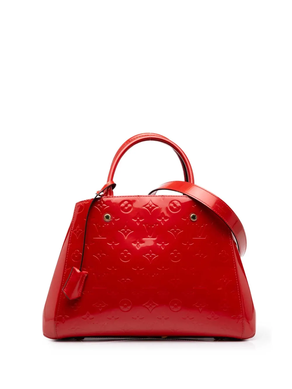 Louis Vuitton Pre-Owned 2014 Monogram Vernis Montaigne MM satchel - Red
