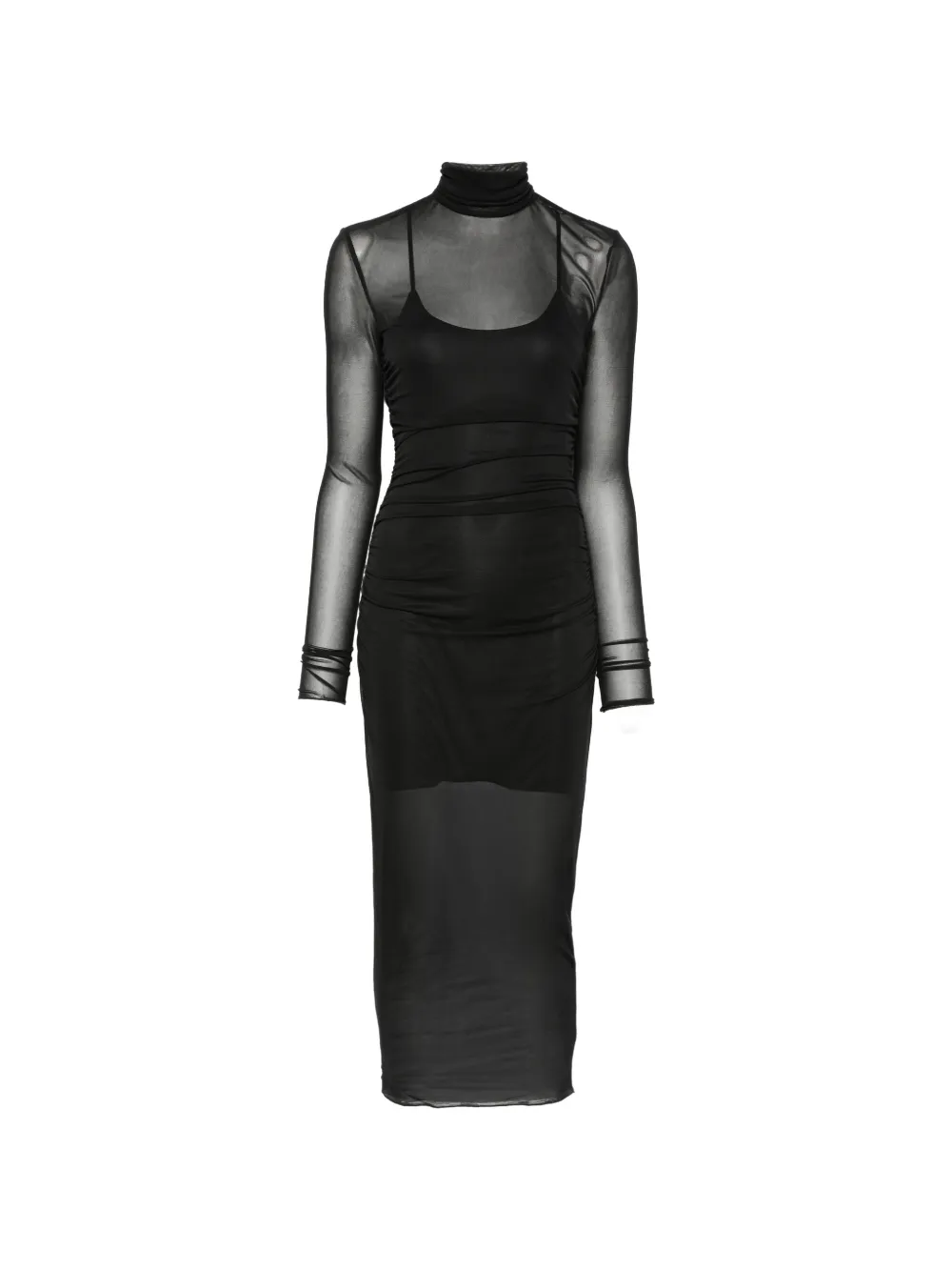 Aniye By sheer high-neck dress - Noir