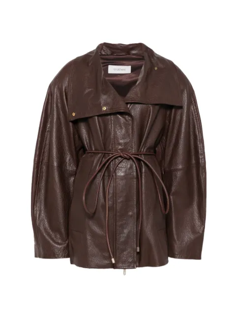 Sportmax SPSAlaggio belted leather jacket
