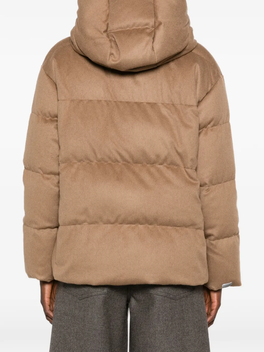 Max Mara Gevoerd jack met capuchon Bruin