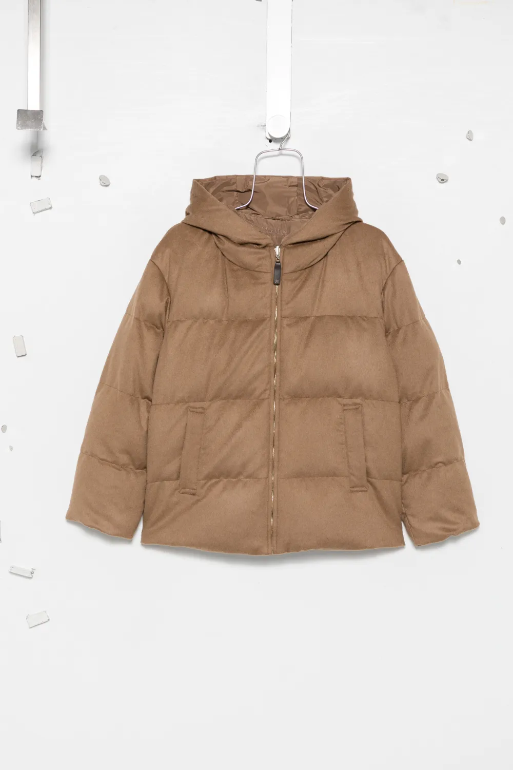 Max Mara hooded quilted jacket - Marrone