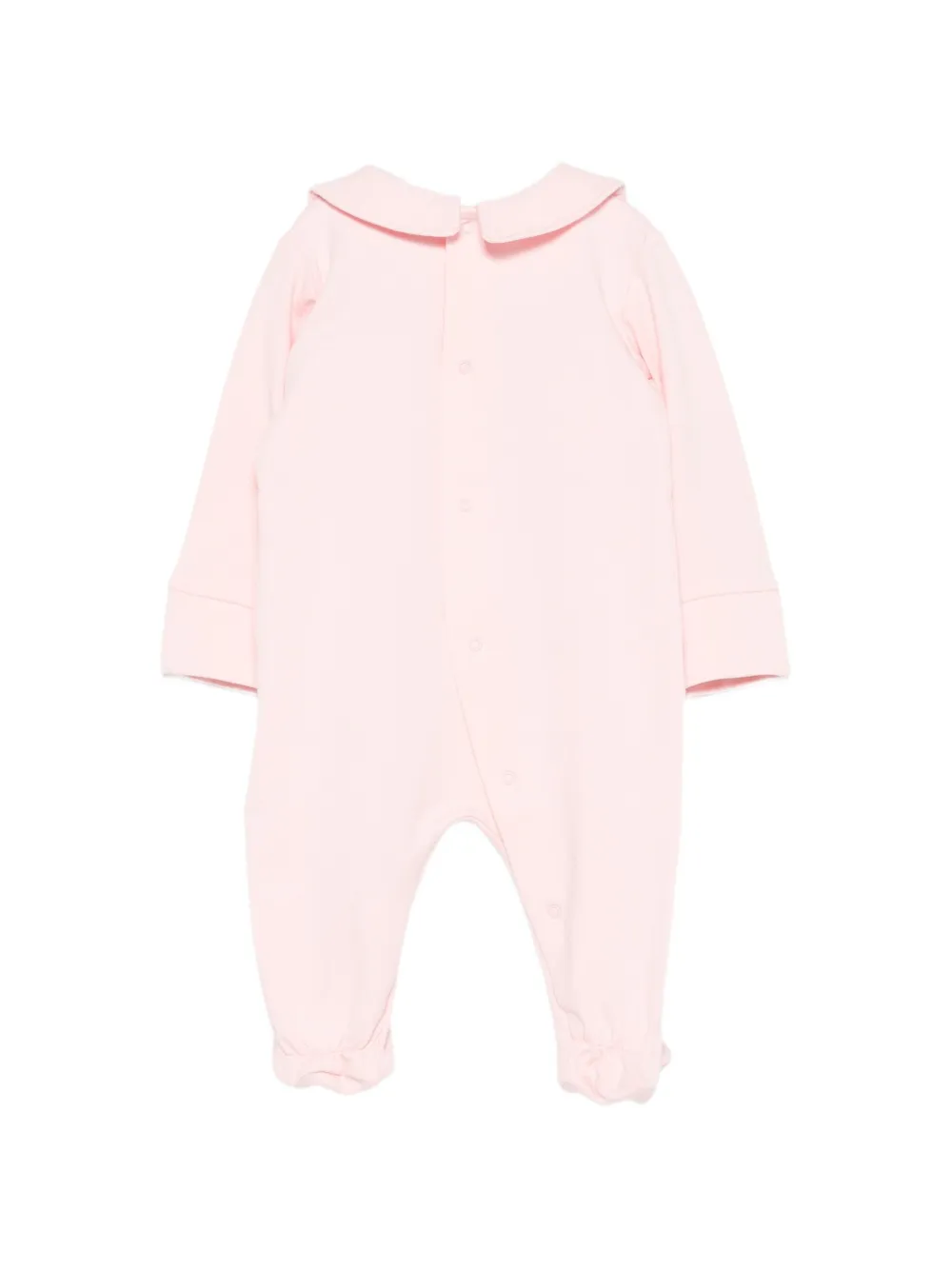 Moschino Kids Teddy Bear smocked jumpsuit Roze