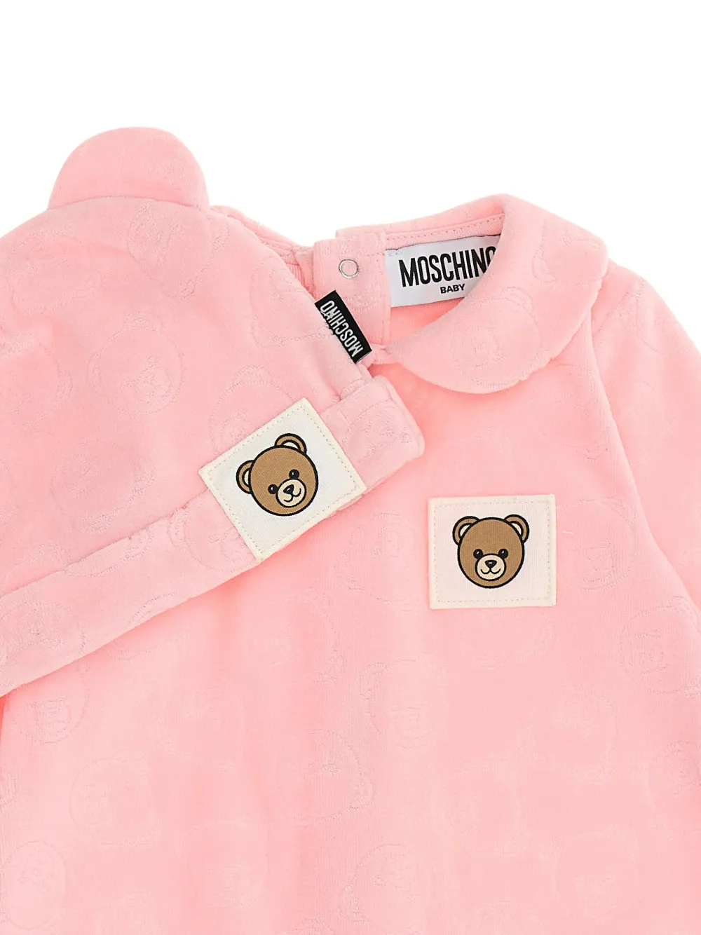 Moschino Kids Romperset met Teddy Bear-patch Roze