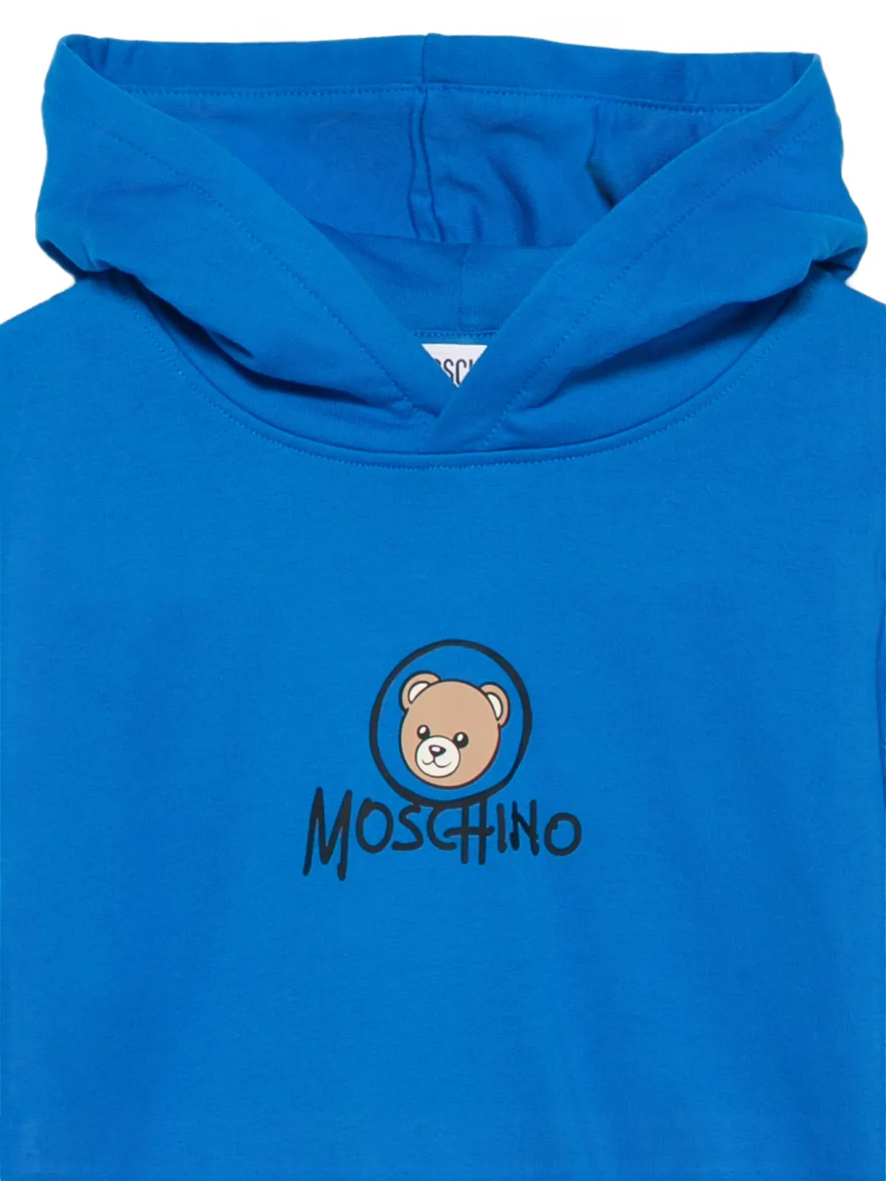 Moschino Kids Teddy Bear logo hoodie Blauw