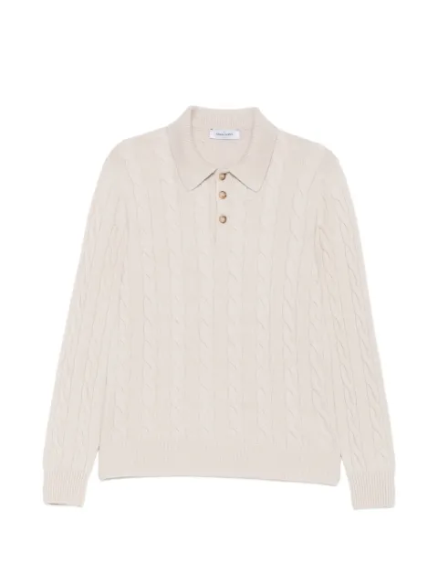 Gran Sasso cable-knit polo sweater