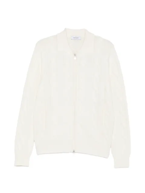 Gran Sasso cable-knit zip-up CARDIGAN
