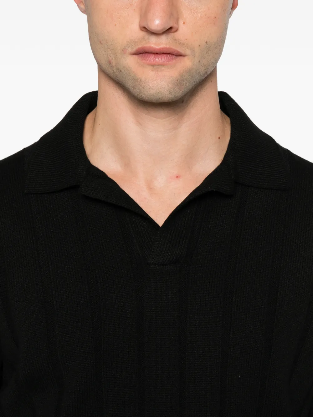 Gran Sasso ribbed-knit sweater Zwart