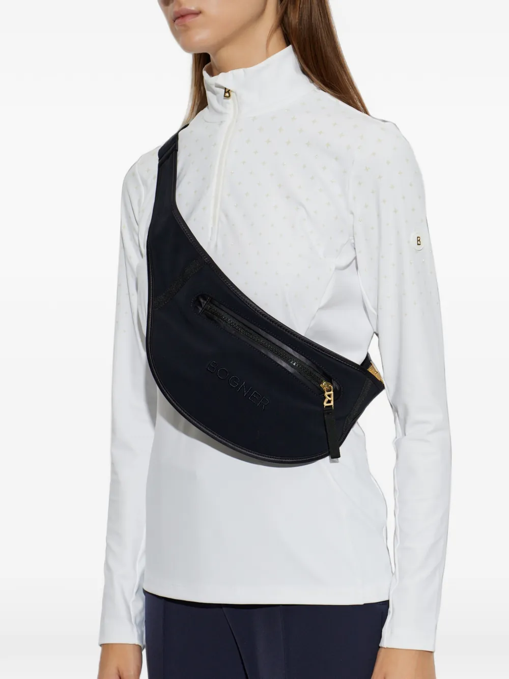 BOGNER Karla embroidered-logo belt bag - Nero