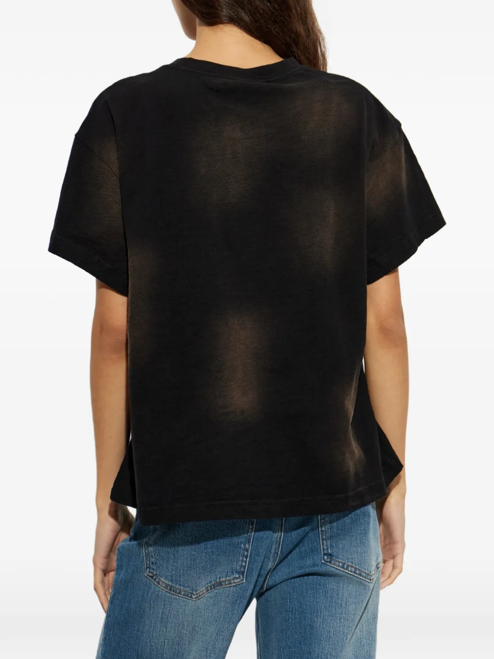 MISBHV T-shirt met verwassen effect en print Zwart