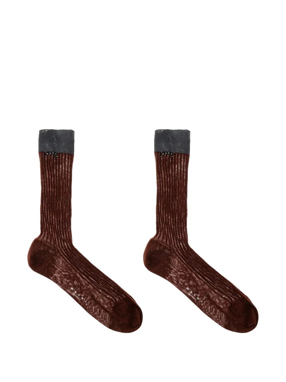 Marni Ribgebreide sokken Rood
