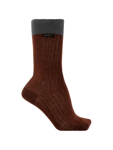 Marni ribbed-knit socks