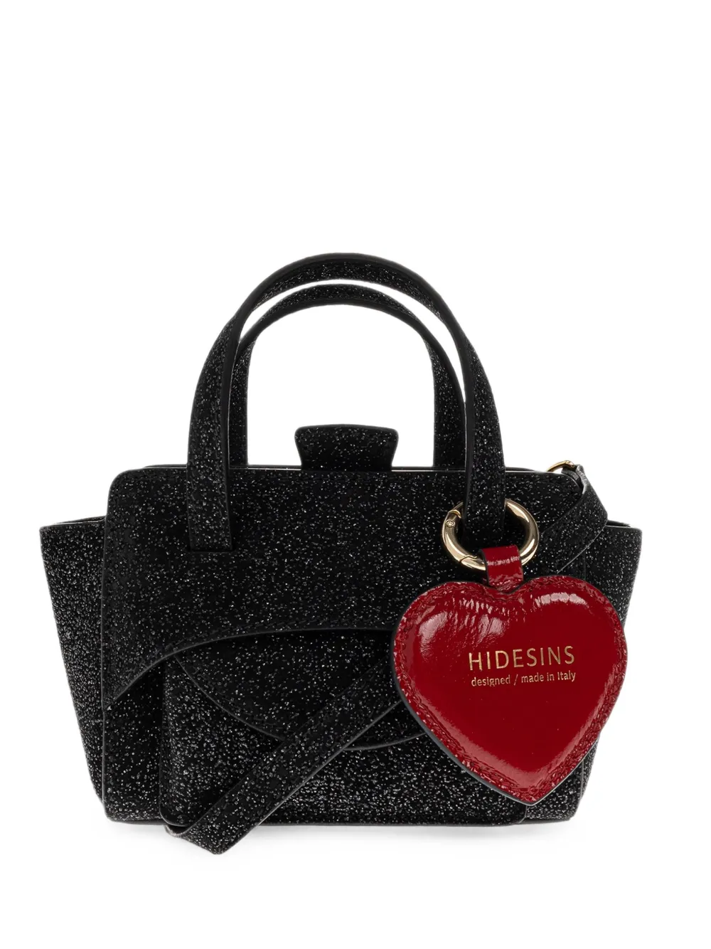 HIDESINS mini Flap glittered leather shoulder bag