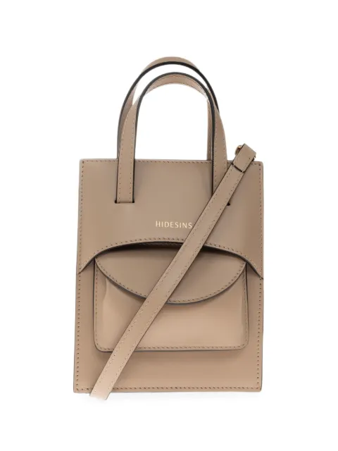 HIDESINS small Pocket leather tote bag