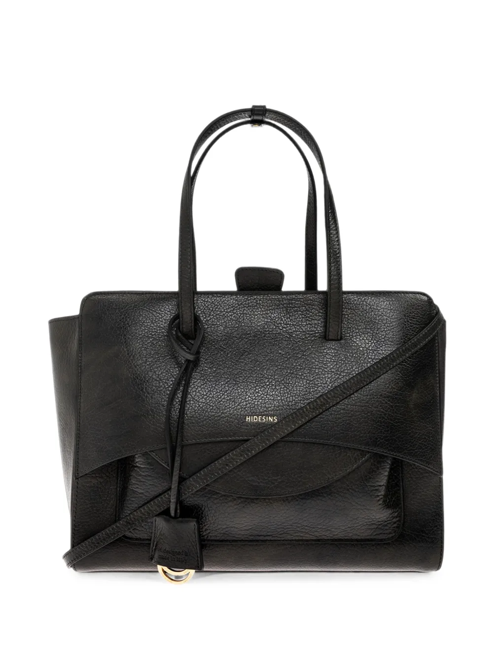 HIDESINS Flap L Lagoon leather tote bag - Nero