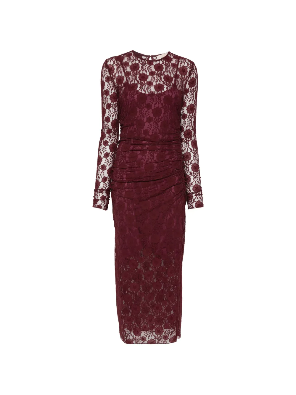 Aniye By ruched lace dress - Rouge