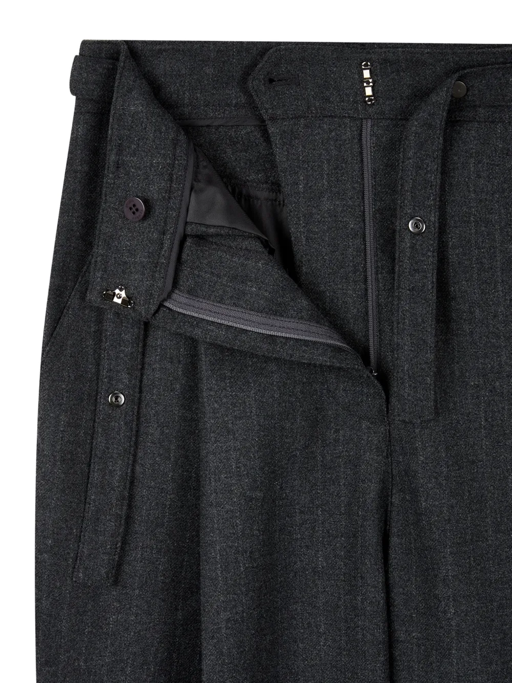TOMBOY pinstripe-pattern drawstring trousers Grijs