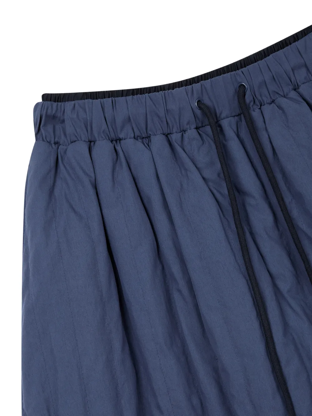 TOMBOY quilted A-line midi skirt Blauw