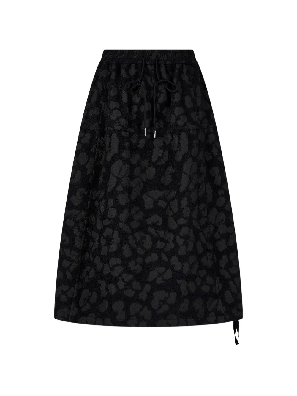 TOMBOY patterned A-line midi skirt - Schwarz