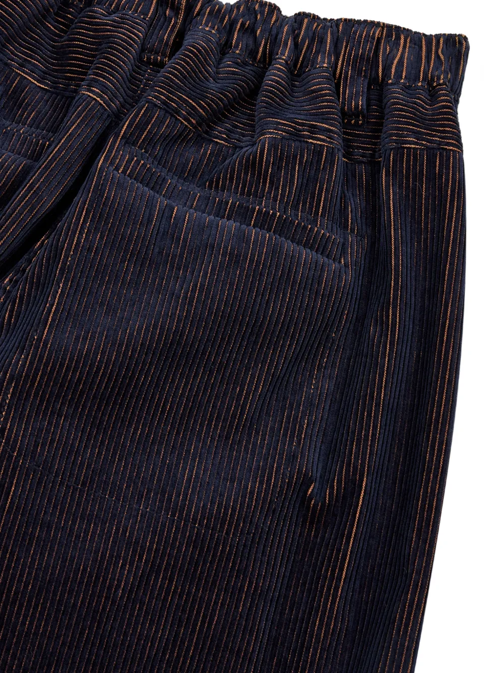 TOMBOY corduroy-texture straight-leg trousers Blauw