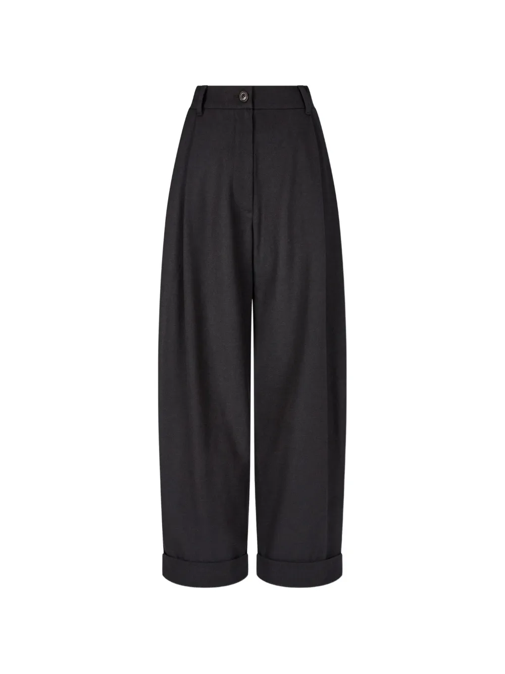 TOMBOY folded-hem trousers - Marrone
