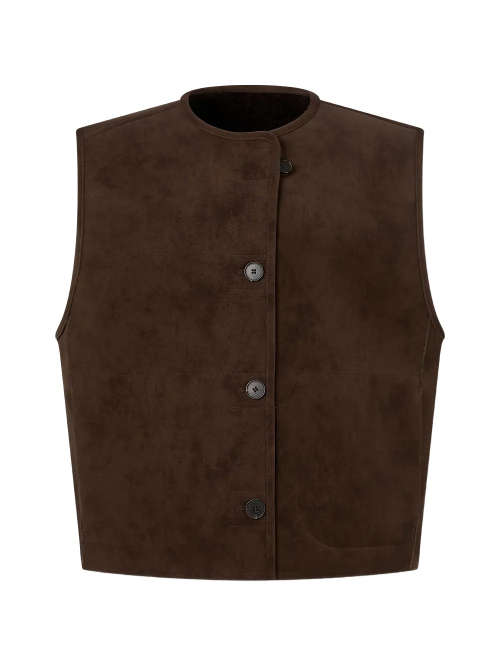 TOMBOY button-up vest - Braun