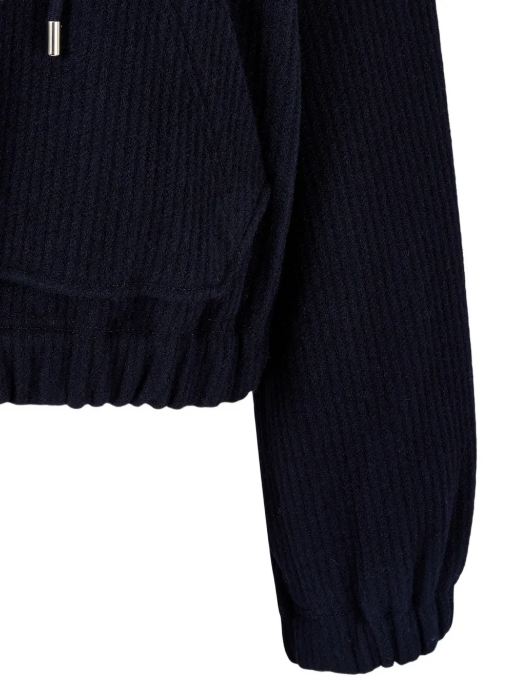 TOMBOY corduroy-texture zip-up hoodie Blauw