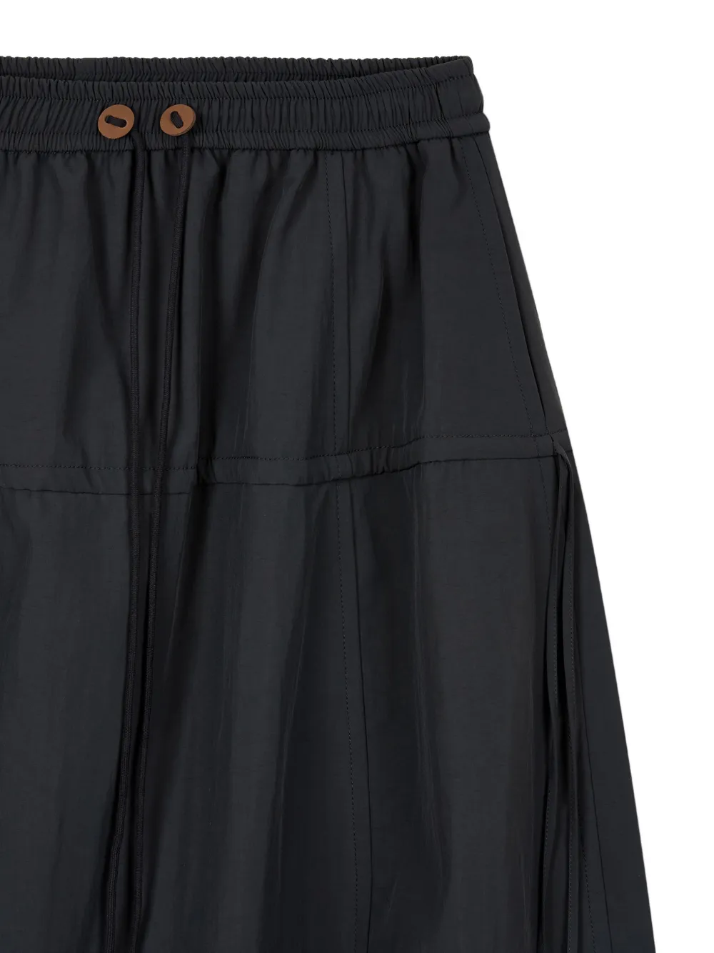 TOMBOY A-line drawstring midi skirt Zwart