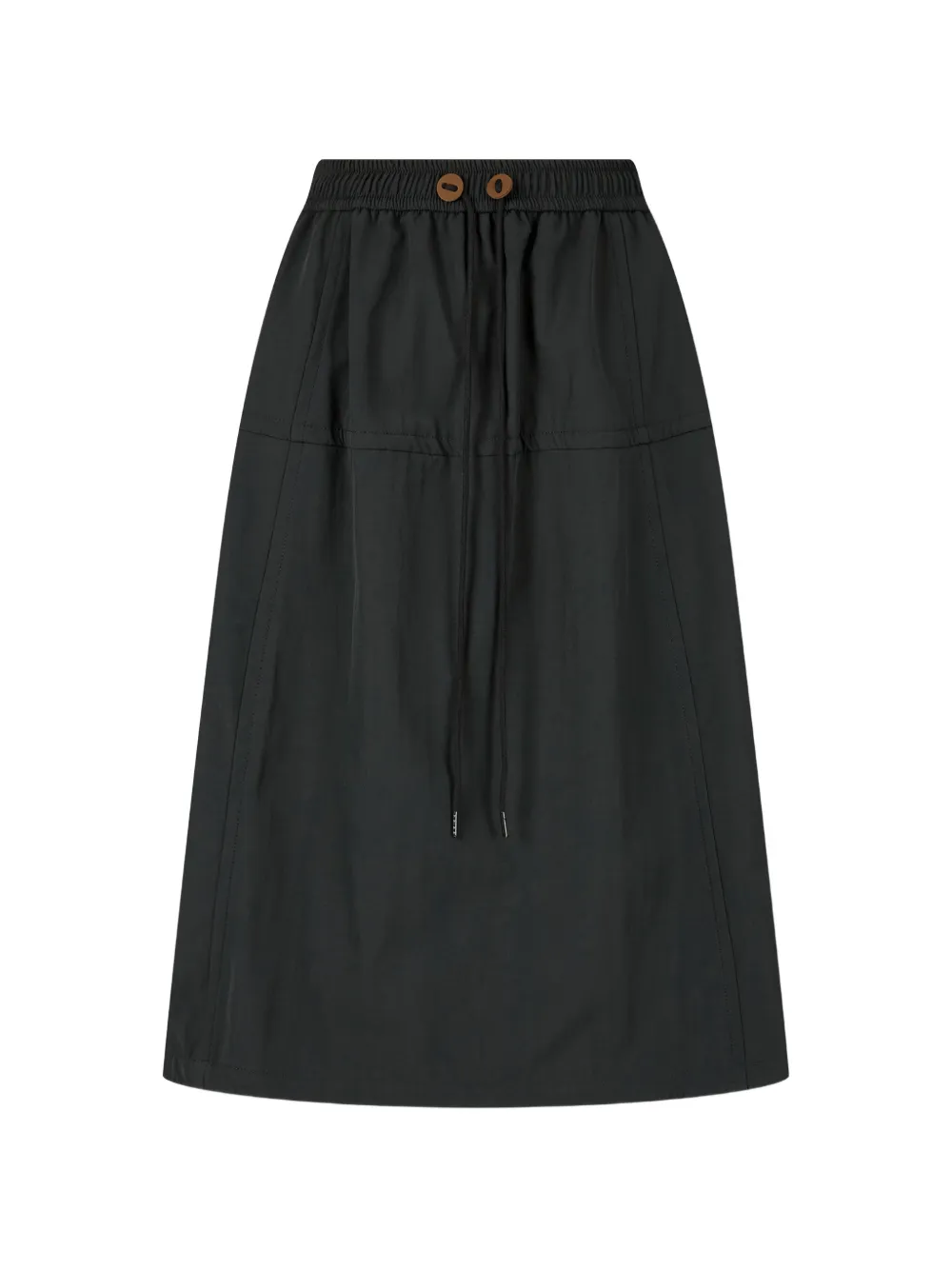 TOMBOY A-line drawstring midi skirt Zwart