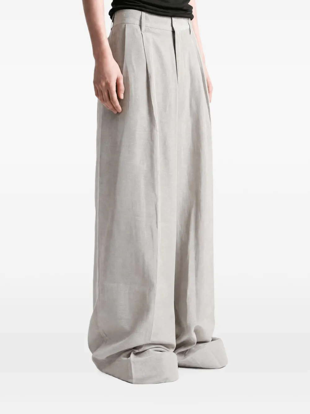 ERL pleated wide-leg trousers Grijs