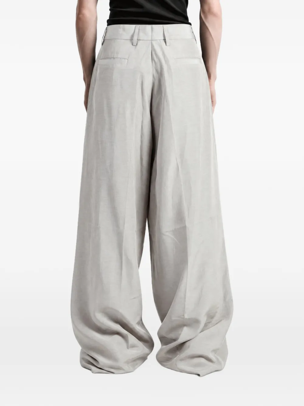 ERL pleated wide-leg trousers Grijs