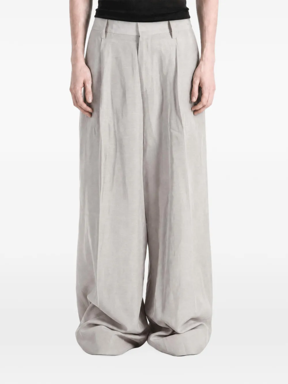ERL pleated wide-leg trousers Grijs
