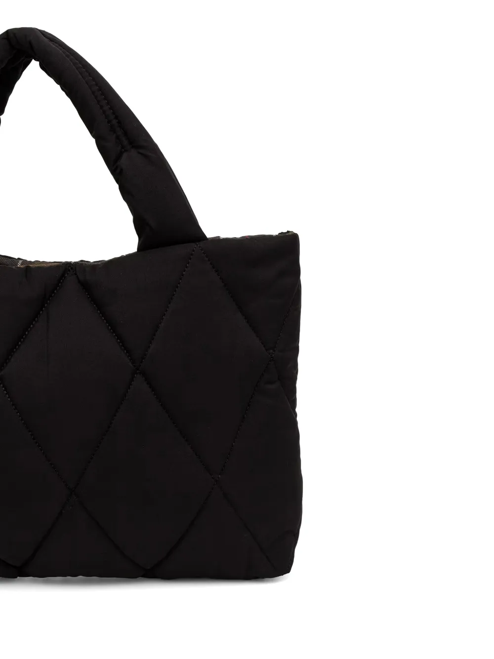 Barbour quilted logo-patch tote bag Zwart