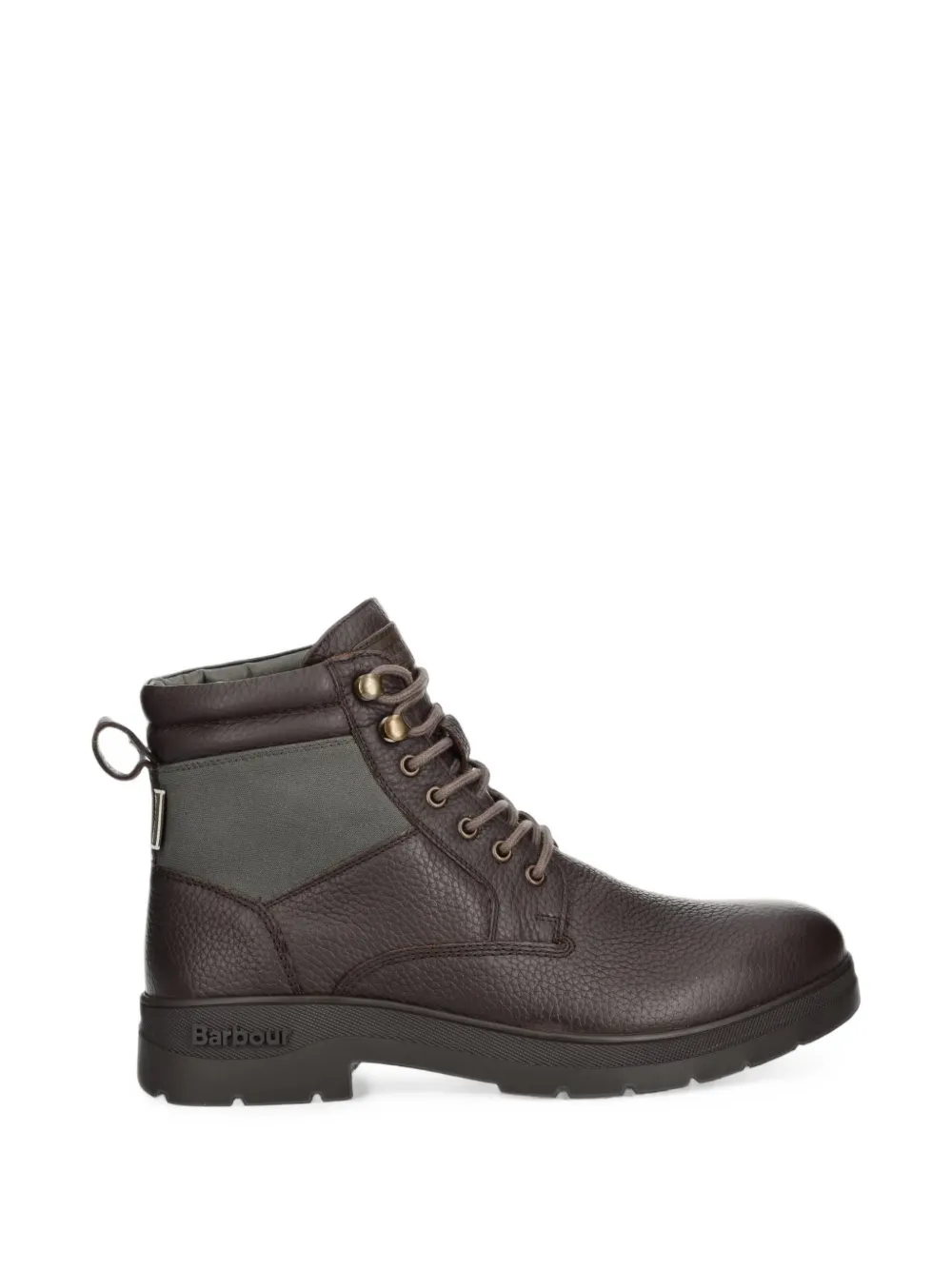 Barbour Eslington grained leather panelled boots
