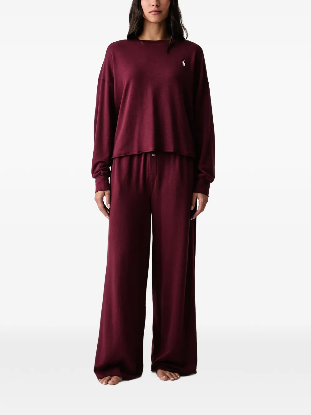 Polo Ralph Lauren logo-embroidered pyjamas - Rot