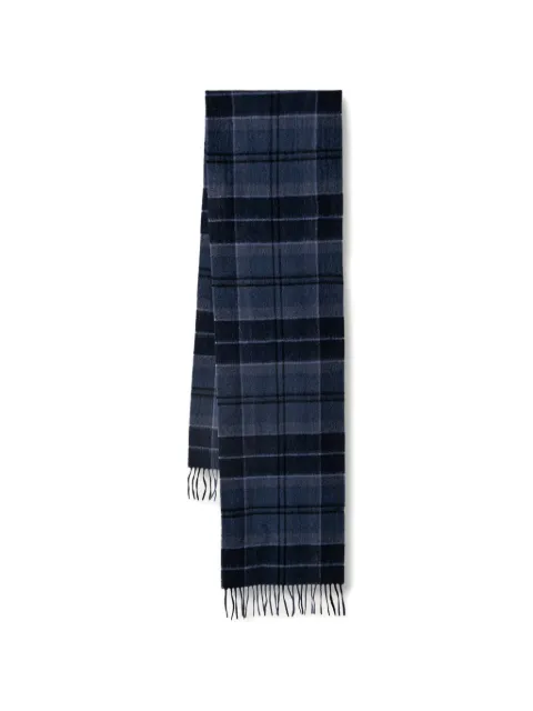 Barbour tartan fringed scarf