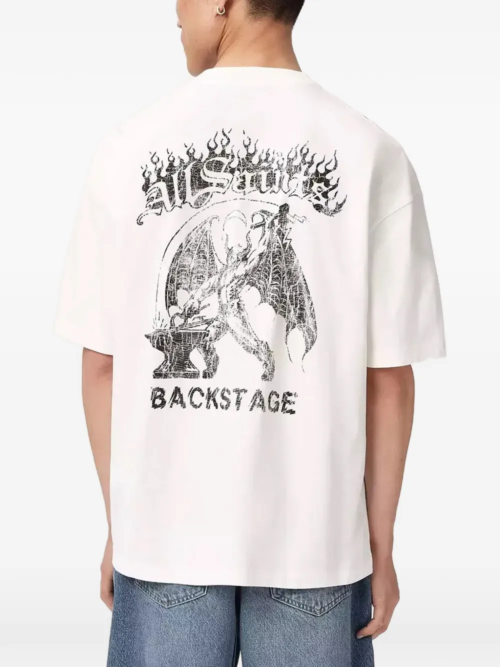 AllSaints Repeat T-shirt met grafische print Wit