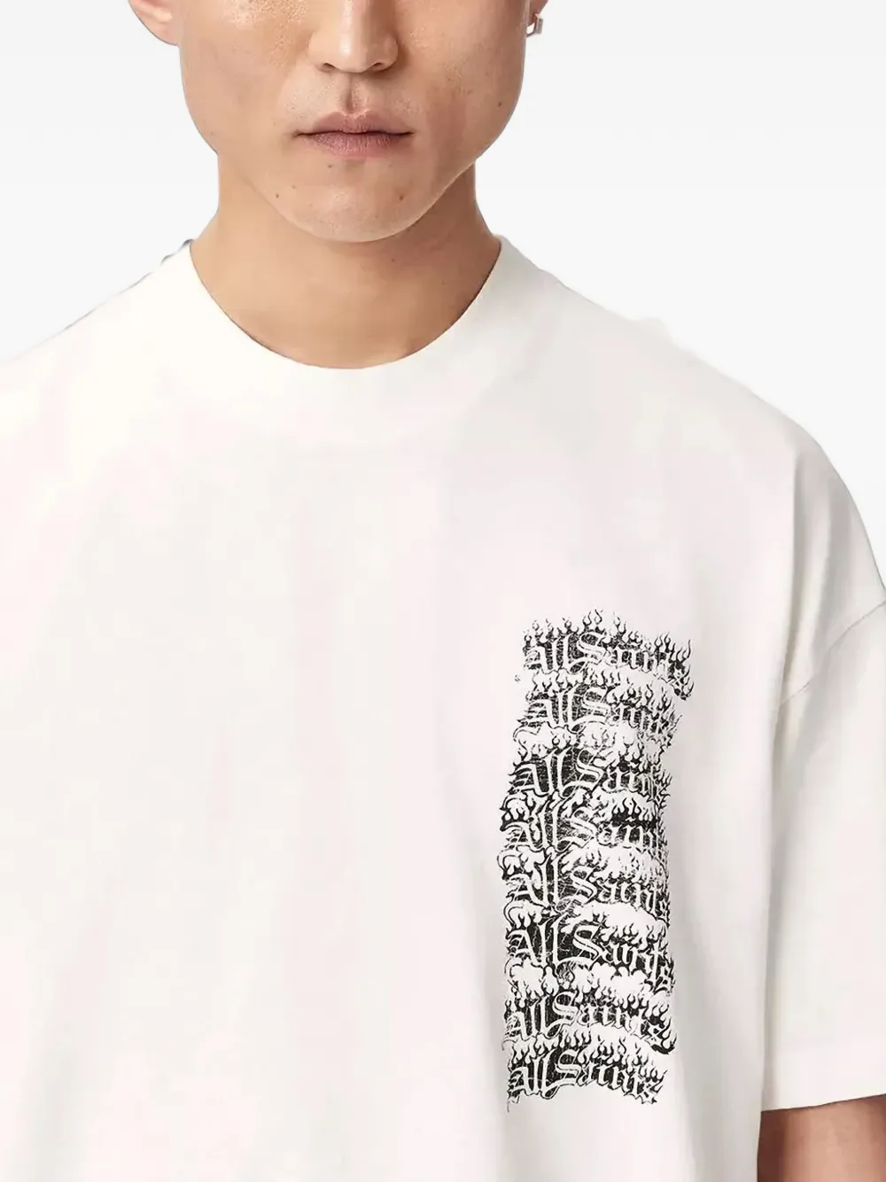 AllSaints Repeat T-shirt met grafische print Wit