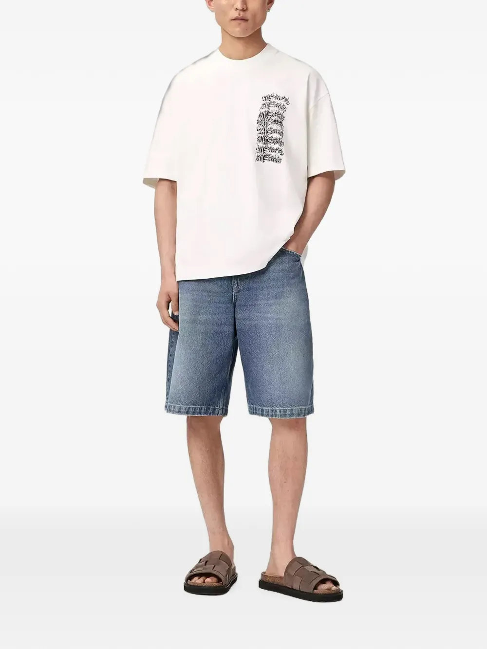 AllSaints Repeat T-shirt met grafische print Wit
