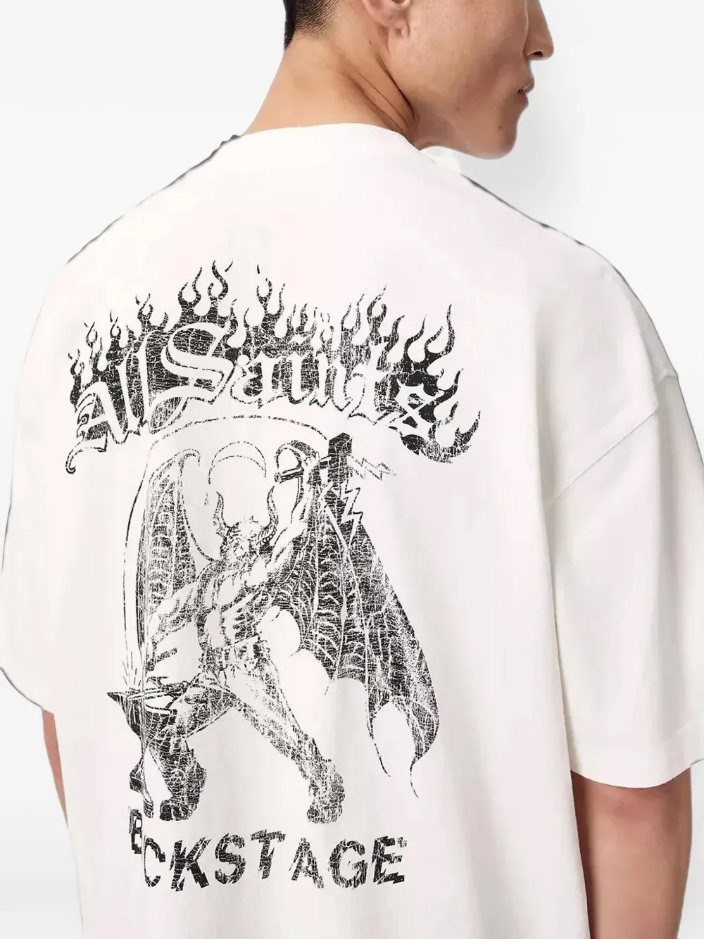AllSaints Repeat T-shirt met grafische print Wit