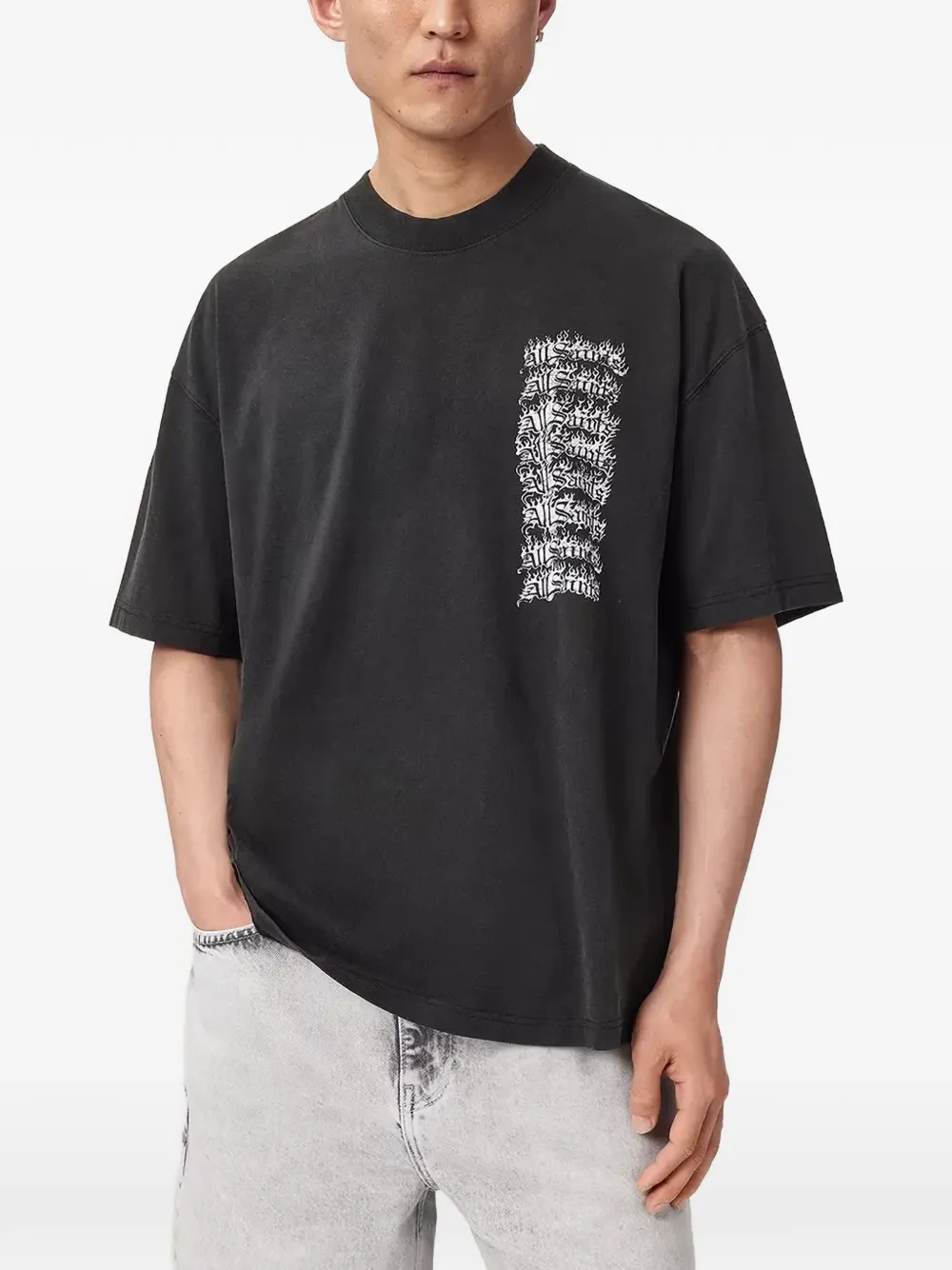 AllSaints graphic-print washed-effect T-shirt