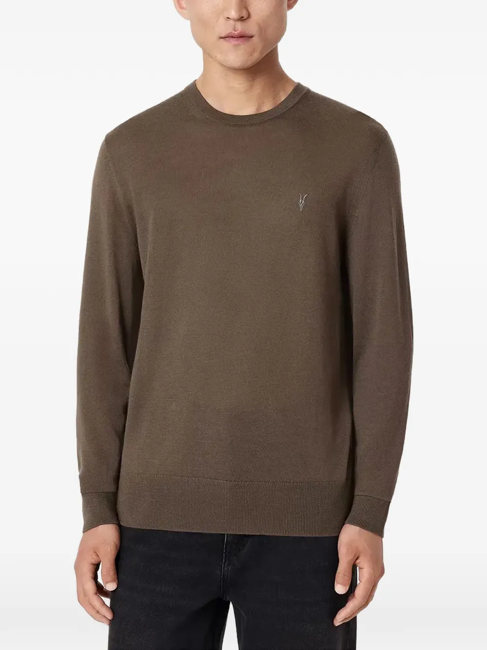 AllSaints Mode merino wool Ramskull jumper - Vert