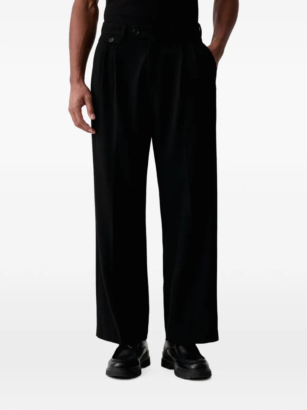 AllSaints pleated wide-leg trousers