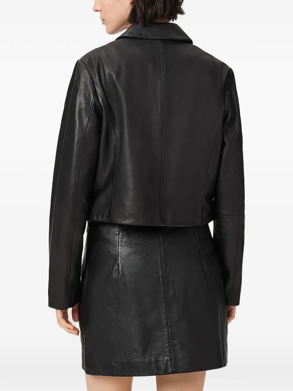 AllSaints Leren jack Zwart