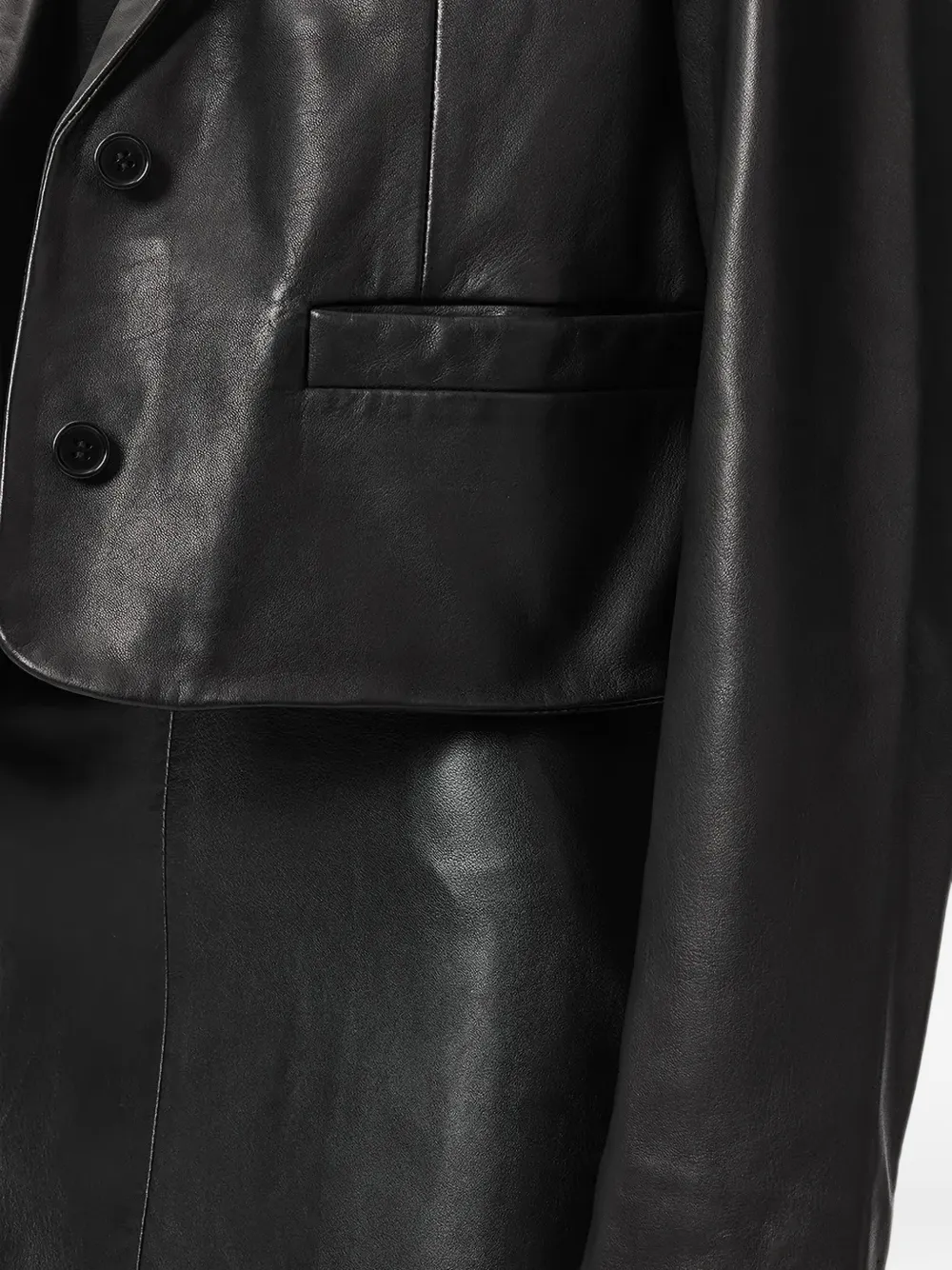AllSaints Leren jack Zwart