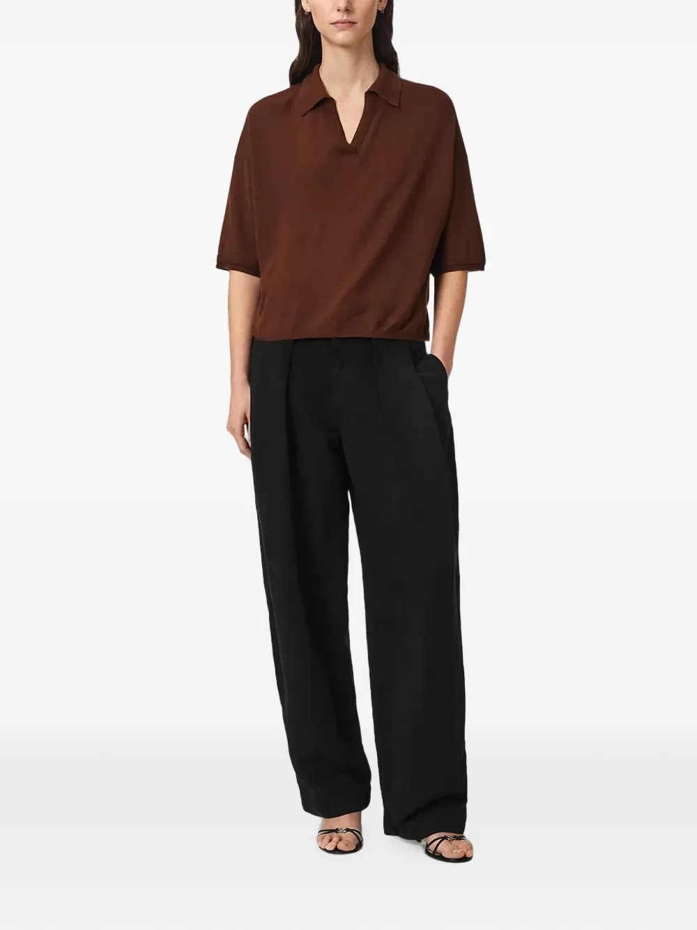 AllSaints Bern T-shirt Bruin
