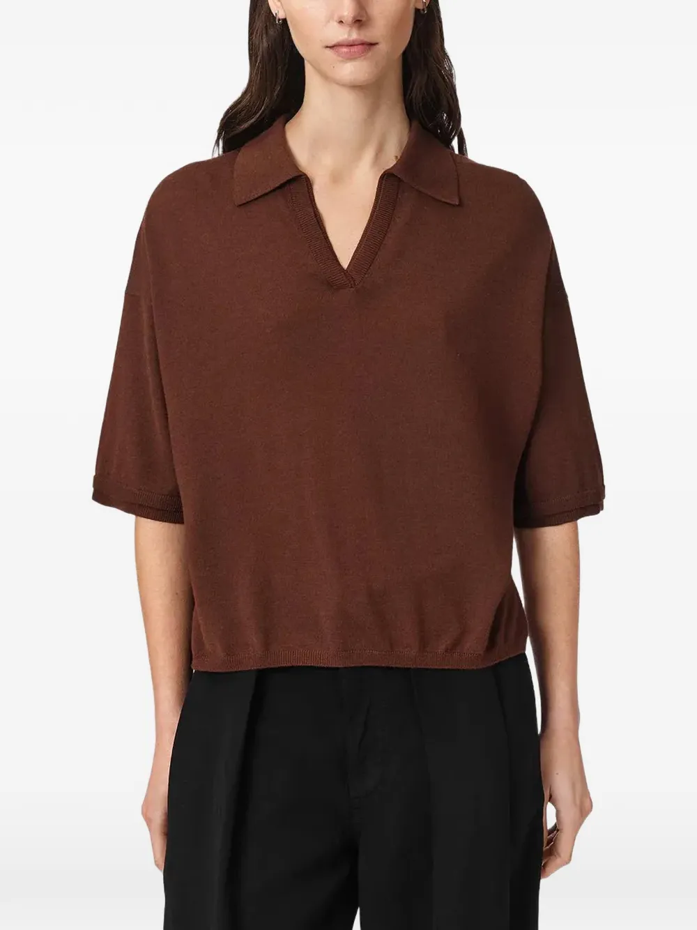 AllSaints Bern T-shirt Bruin